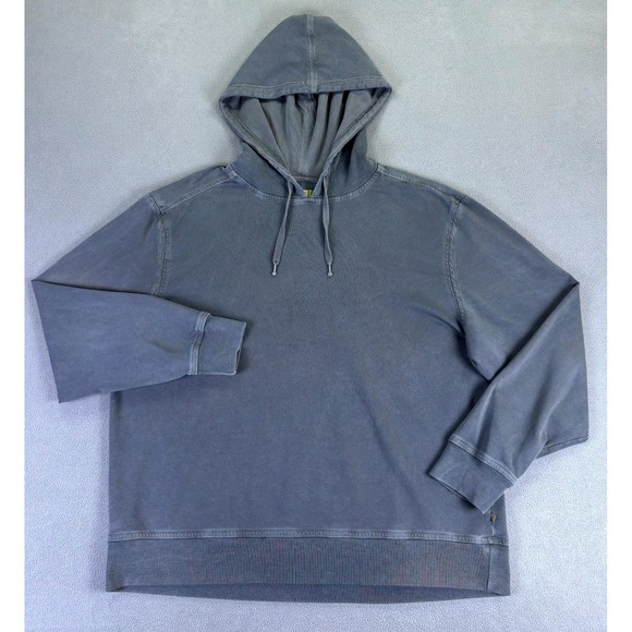 True Grit Tops - True Grit Hoodie XL Grey Jersey Cotton Fleece Baggy Comfort Cozy Minimalist